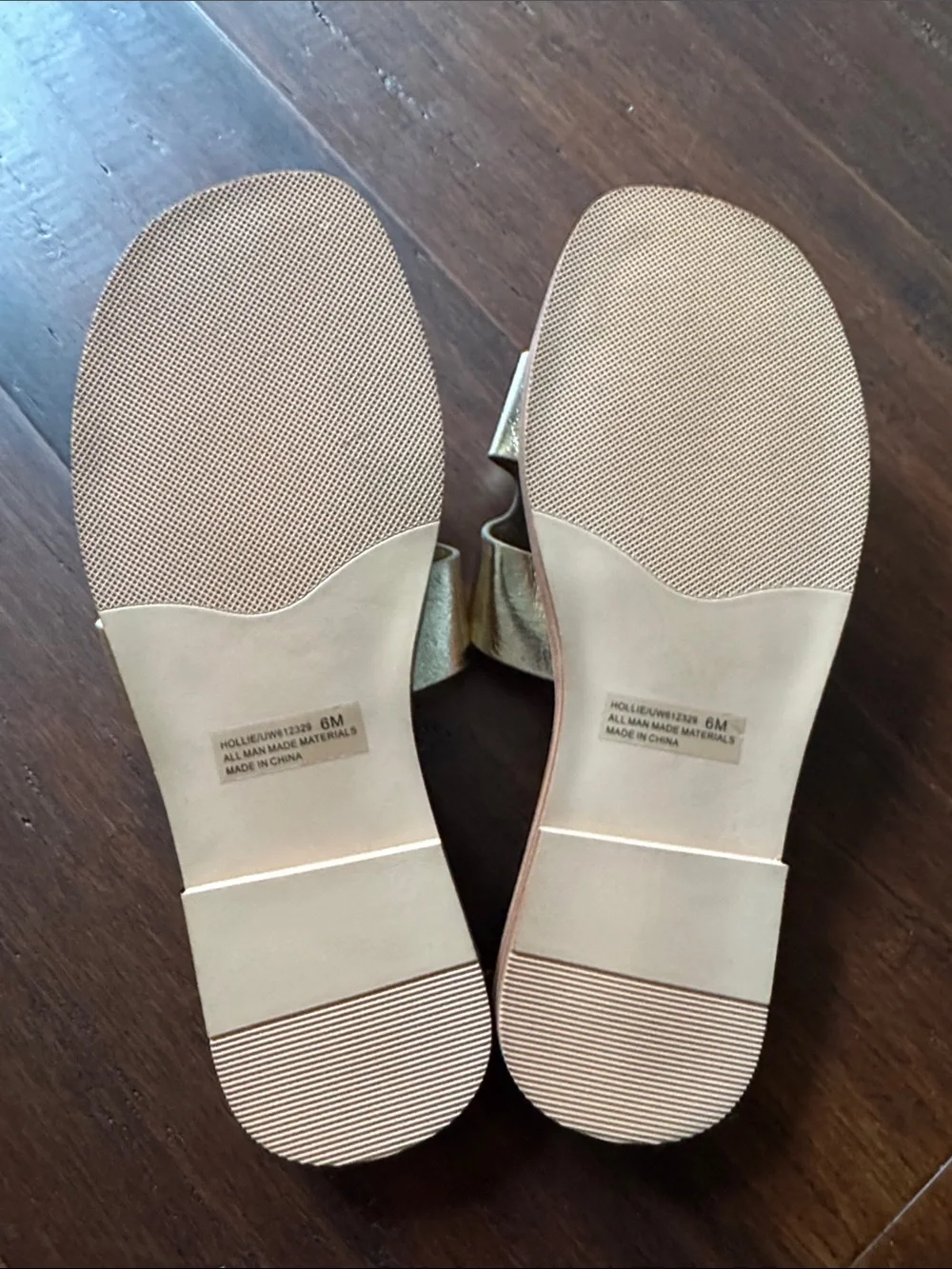 DV by Dolce Vita Metallic Gold Slide Sandals for Women